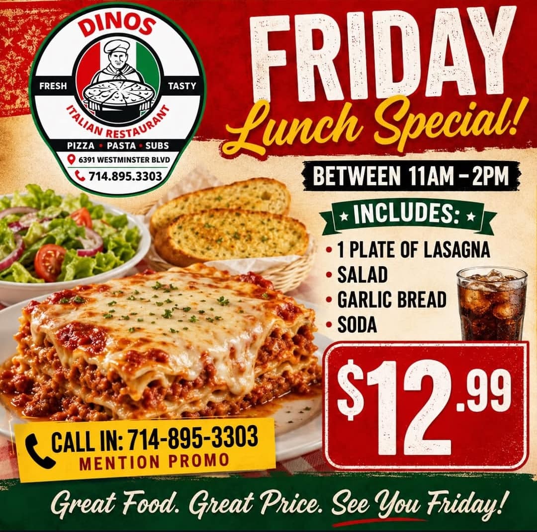dinos friday lunch special
