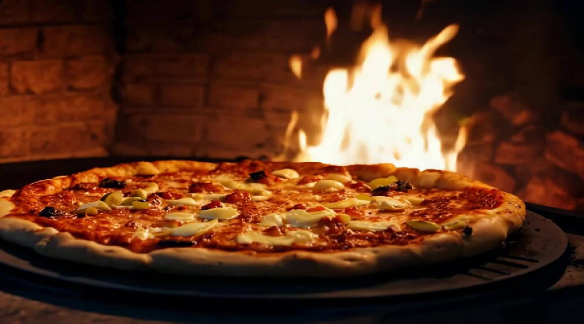 dinos brick stove cooked pizza